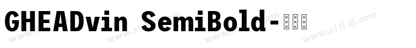 GHEADvin SemiBold字体转换